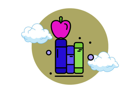 Back to School Book Collection Circle: A Creative Asset for Modern Educators and Designers