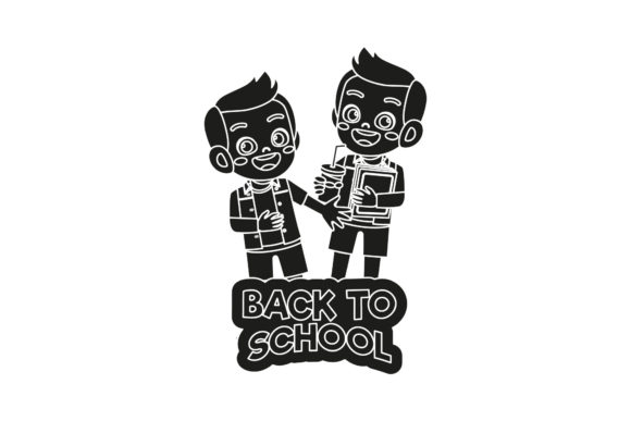 Back to School Childrens Silhouette: A Versatile Design Asset for Creative Projects