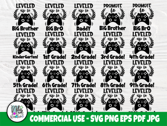 Back to School, Gamer, Big Brother Bundle: Practical SVG Designs for Grade-Level Milestones and Family Celebrations
