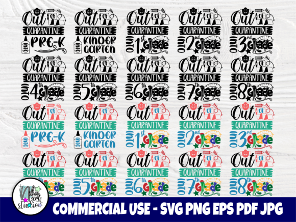 Back to School & Quarantine SVG Bundle for Creative Projects
